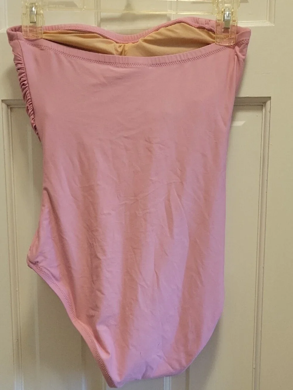 J. Crew Strapless Ruched One-Piece Swimsuit - Light Pink